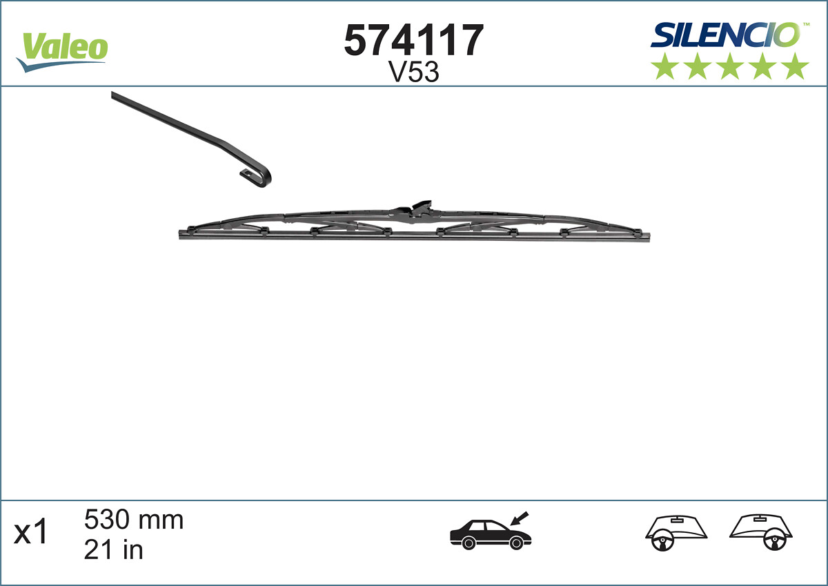 VALEO SILENCIO CARDBOARD Ablaktörlő lapát 574117_VALEO